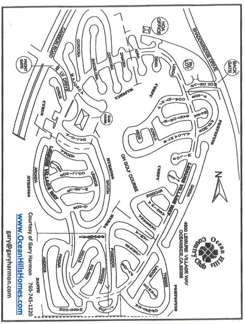 Ocean HIlls Map