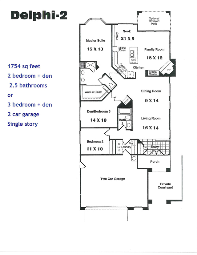 Detached Delphi Floor Plan (Delphi 2)